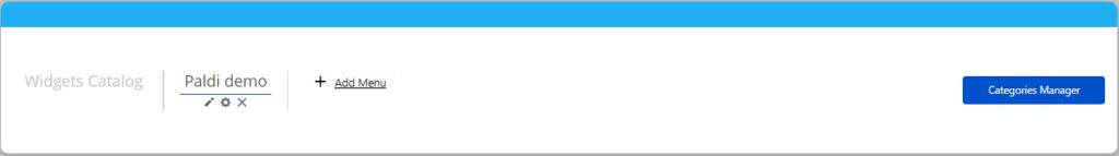 Widget catalog option